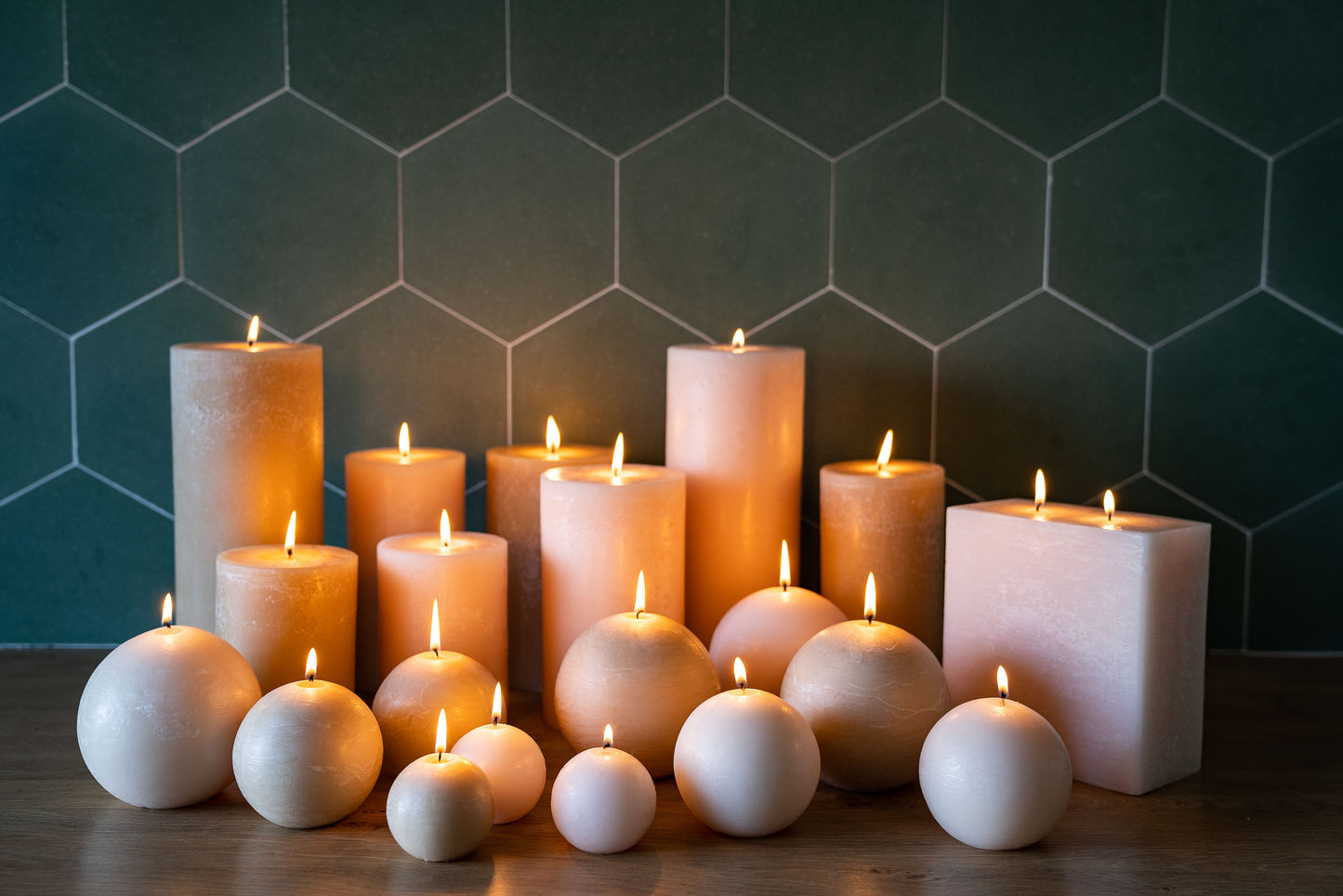 Cylinder Candles - 7 cm ⌀ - Ivory