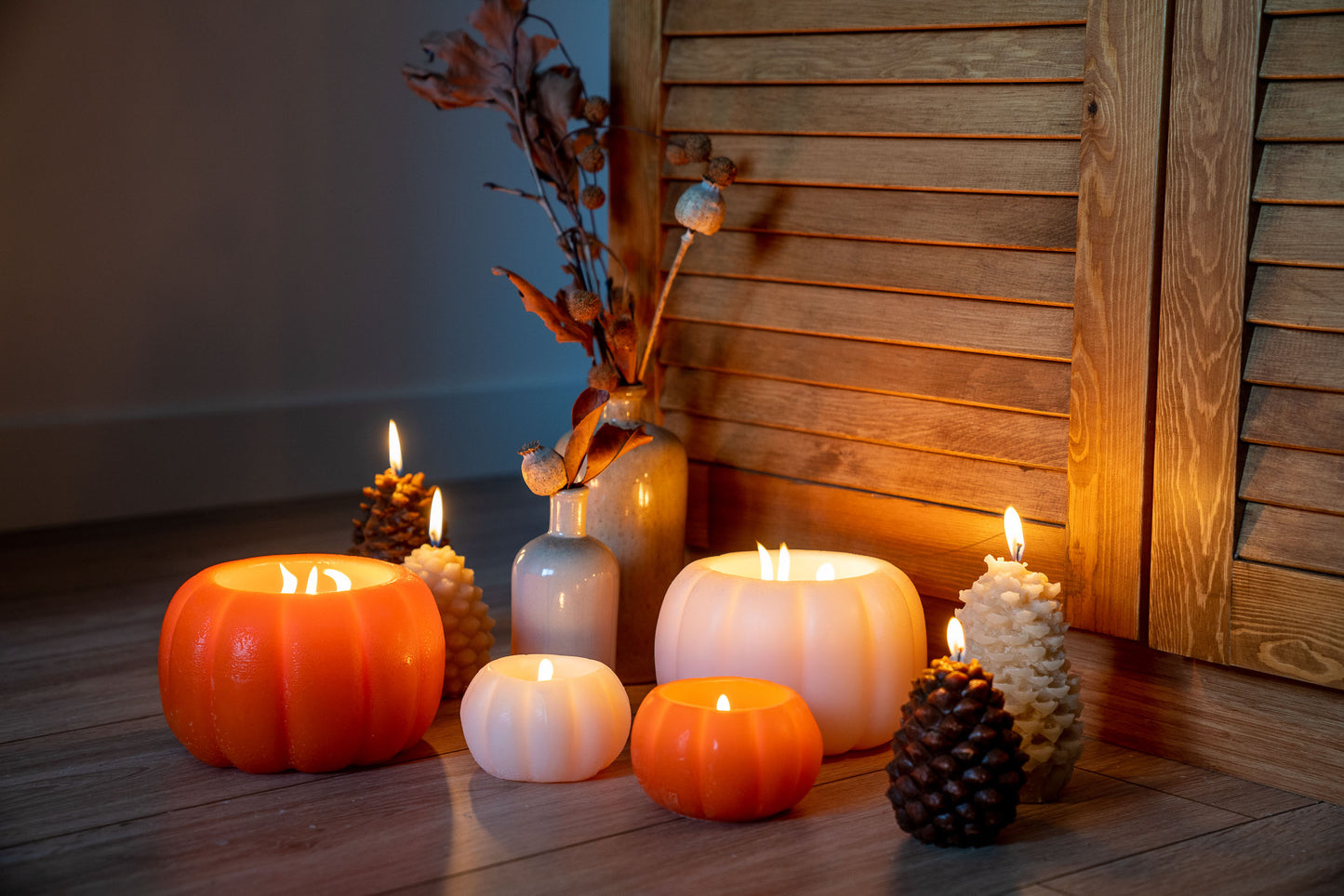 Pumpkin candles