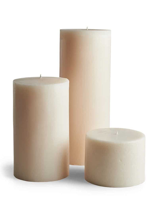 Cylinder Candles - 12 cm ⌀ - Ivory