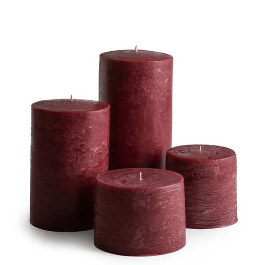 Cylinder Candles - 10 cm ⌀ - Claret Red