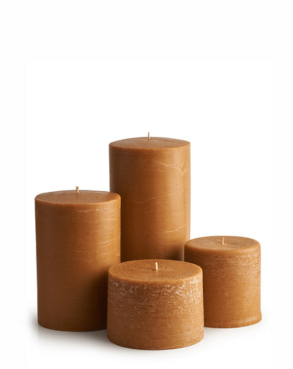 Cylinder Candles - 10 cm ⌀ - Beeswax Color