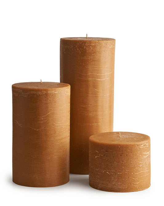 Cylinder Candles - 12 cm ⌀ - Beeswax Color